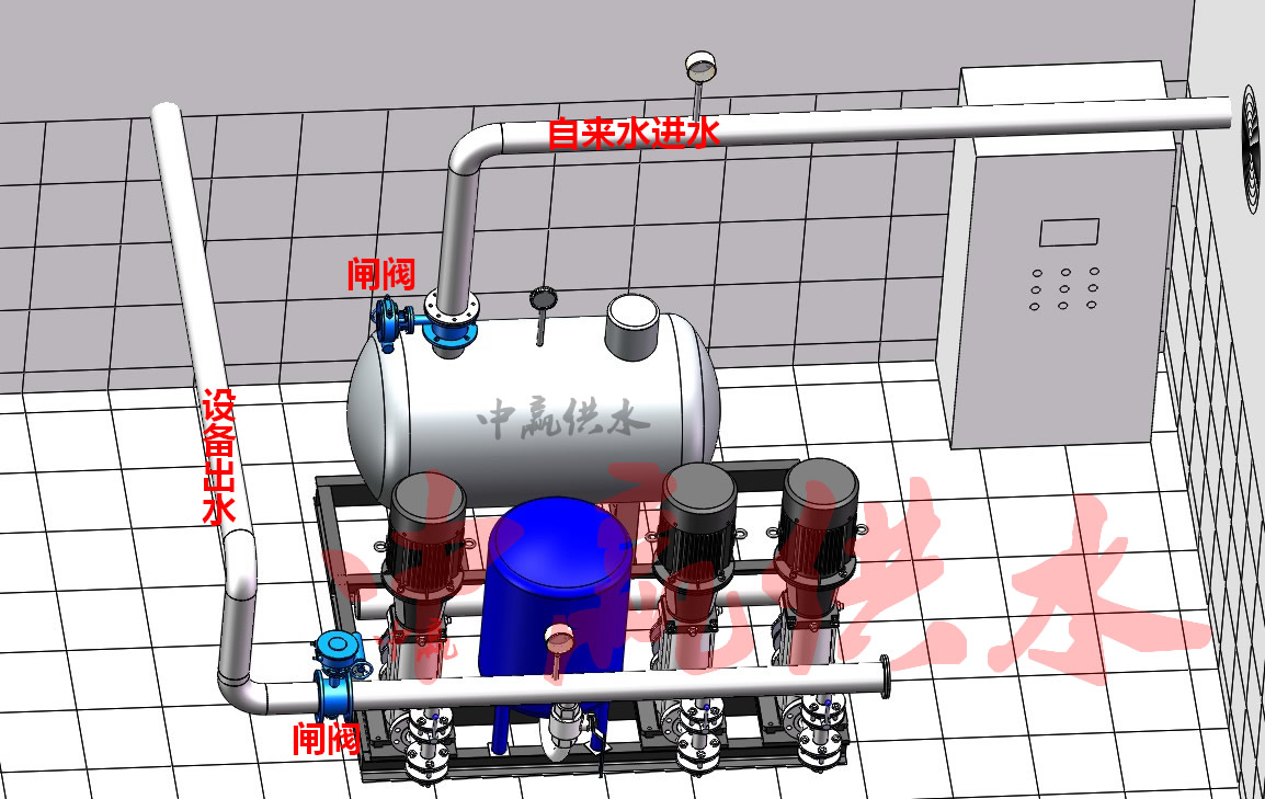 無(wú)負(fù)壓供水設(shè)備安裝示意圖